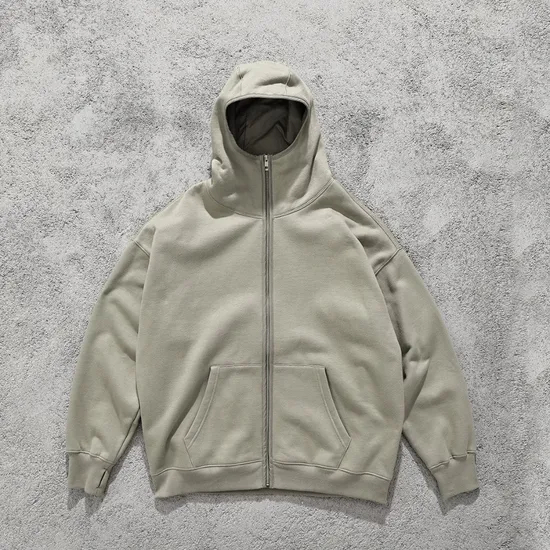 Custom Plain Oversized Zip Hoodie Logo Embroidery Dtf Bulk Factory Production