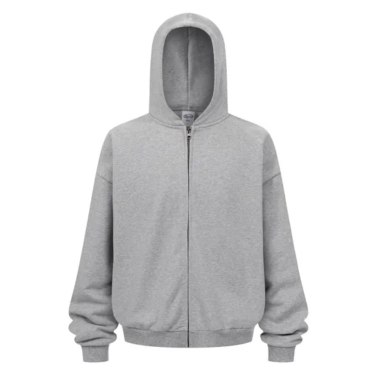 Fleece Lined Soft Warm Zip Hoodie Side Pocket Custom Logo Embroidery DTG Bulk Wholesale