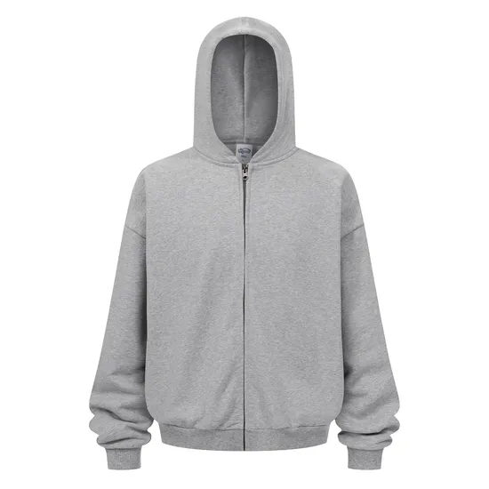 Fleece Lined Soft Warm Zip Hoodie Side Pocket Custom Logo Embroidery DTG Bulk Wholesale