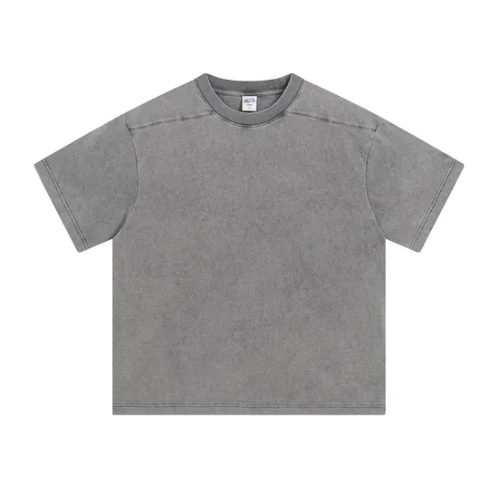 Oversized Urban Pigment Washed Pure Cotton Tee Customized Design DTG Embroidery for Reseller Bulk Purchase Needs