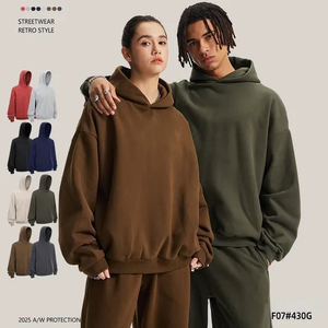 Streetwear Warm Fleece Pullover Hoodie Hidden Pocket Cotton Custom Logo Factory Wholesale