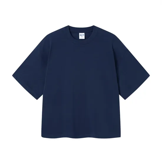 Drop Shoulder Unisex Casual Pure Cotton Tee Custom Art Embroidery DTG Large Quantity Wholesale Supply