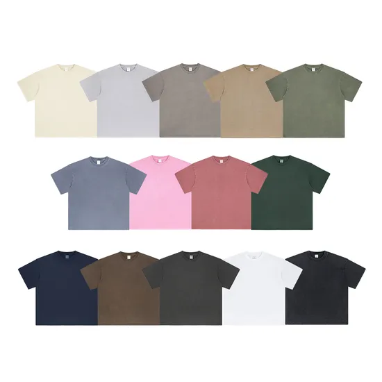 Classic Distressed Raw Edge Cotton Tee Custom Graphic DTG Embroidery Apparel Bulk OEM Supplier Service