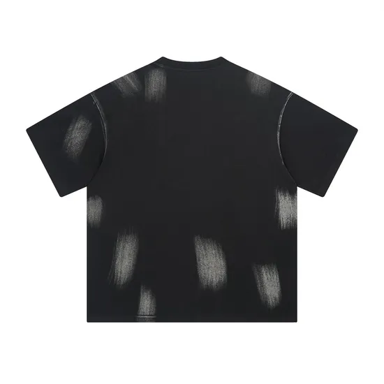 Blank Distressed Graffiti Cotton T-Shirt Accept Custom Design DTG Print for Global Bulk Buyers