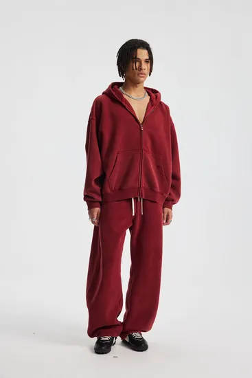 Boxy Cropped Full Zip Cotton Hoodie Custom Logo Embroidery Dtf Bulk Wholesale Supply