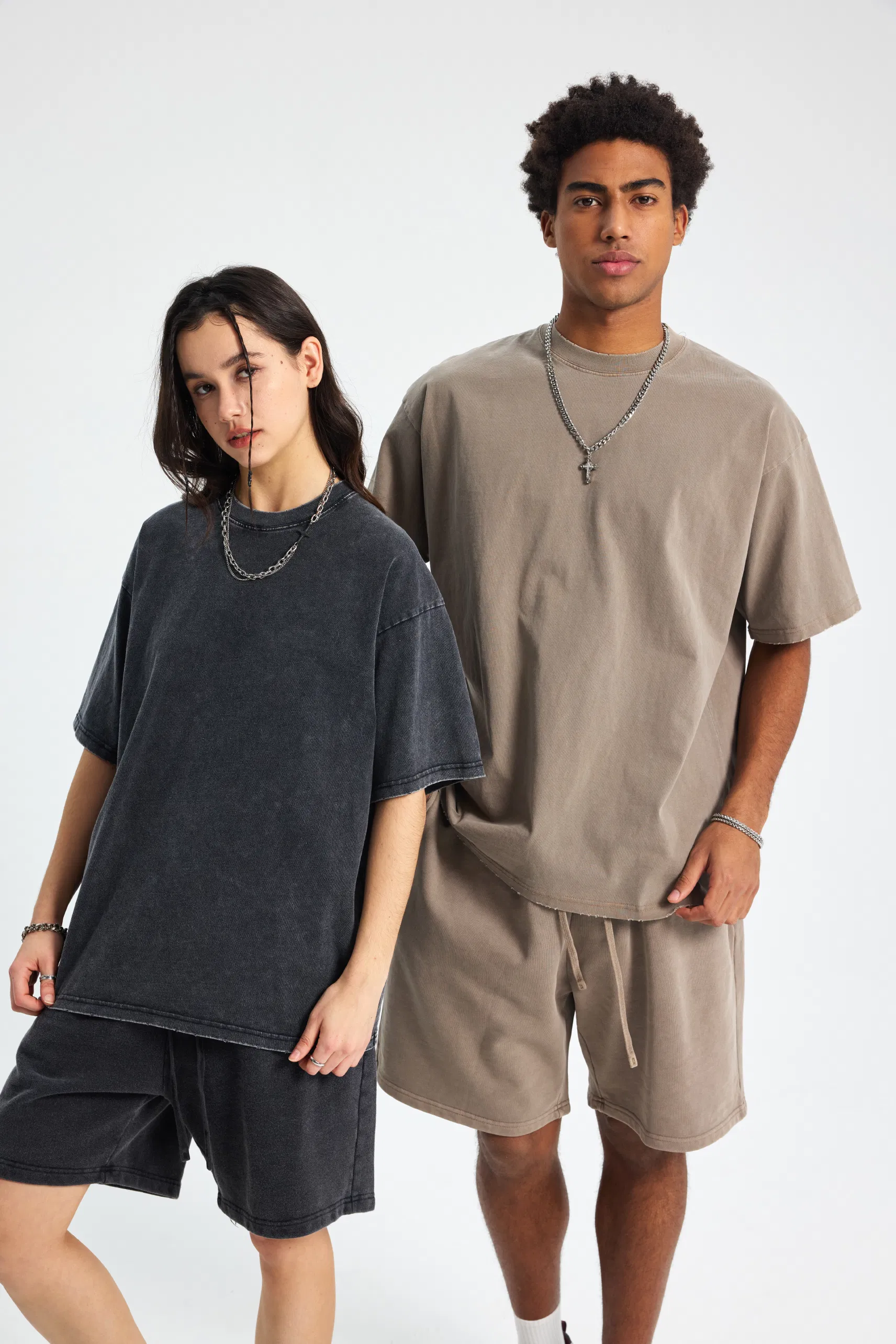 Premium Washed Cotton Blank Tee Fits Custom Embroidery and DTG Printing Process