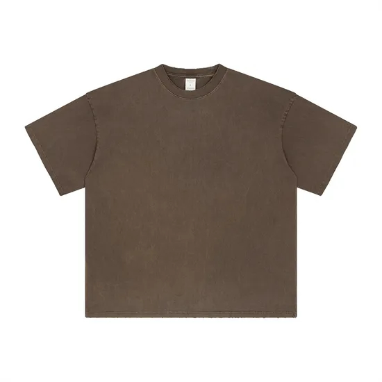 Premium Washed Cotton Blank Tee Fits Custom Embroidery and DTG Printing Process