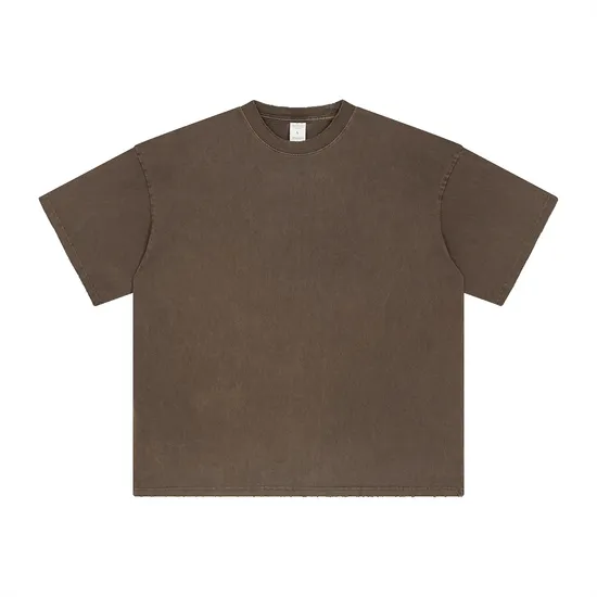 Premium Washed Cotton Blank Tee Fits Custom Embroidery and DTG Printing Process