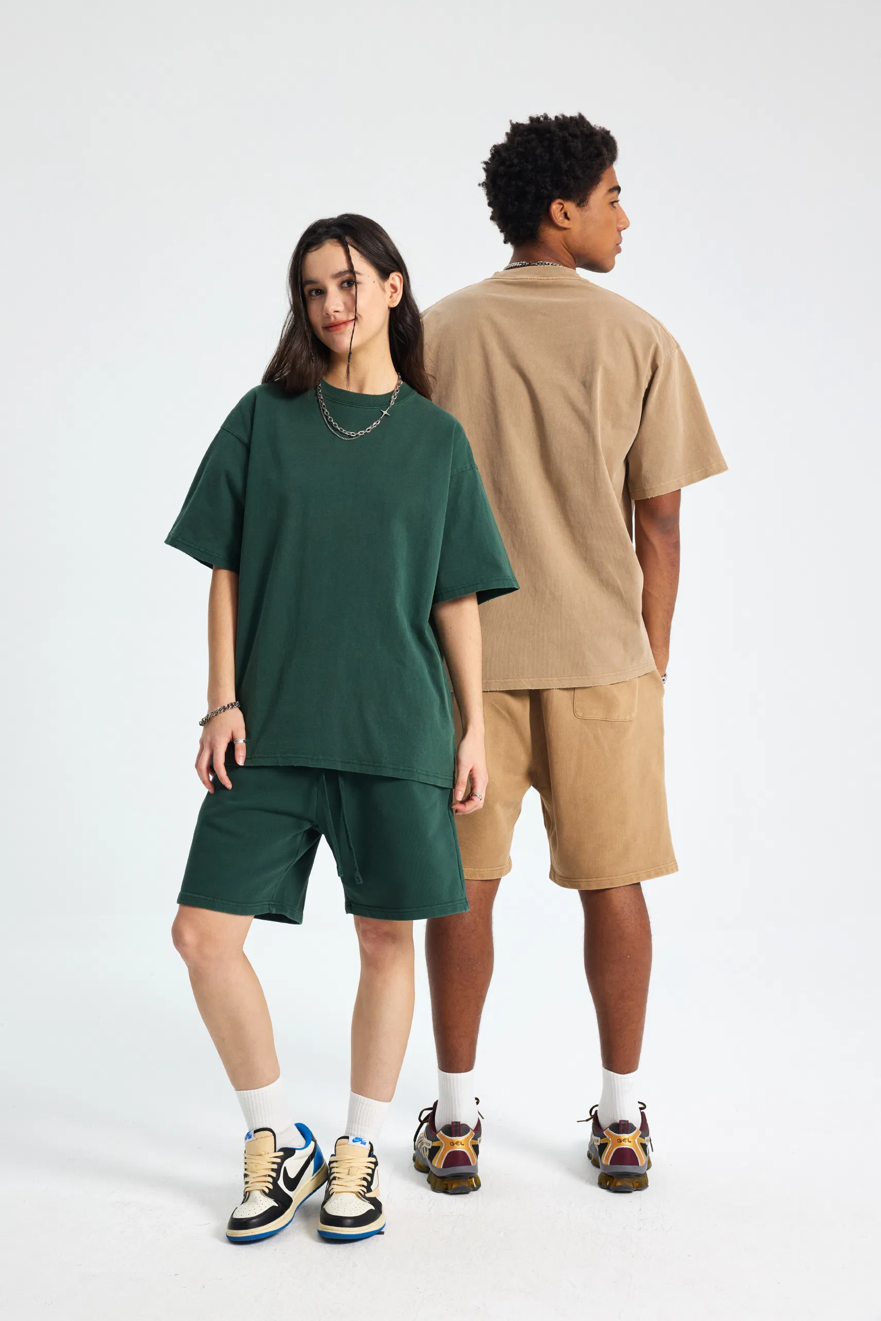 Classic Distressed Raw Edge Cotton Tee Custom Graphic DTG Embroidery Apparel Bulk OEM Supplier Service