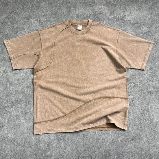Oversized Cotton Blank T-Shirt Supports Custom Logo Embroidery DTG Printing Batch Custom
