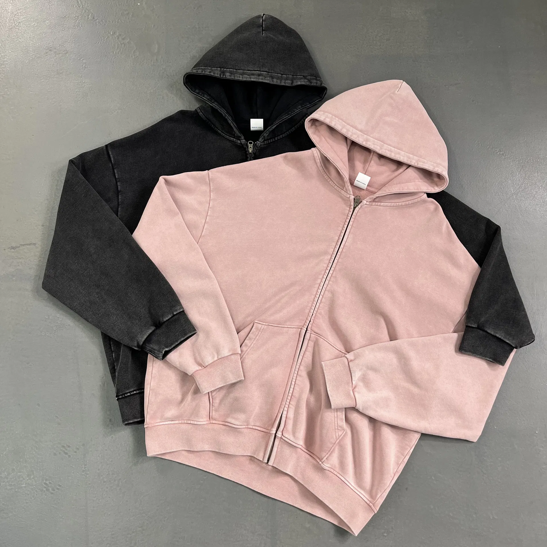 Unisex Oversized Blank Zip Hoody Personal Custom Logo Dtf Print Factory Direct Bulk Sale