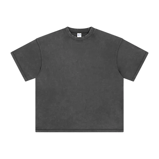 Unisex Hip Hop Distressed Washed Cotton T-Shirt Accept Brand Customization for Global