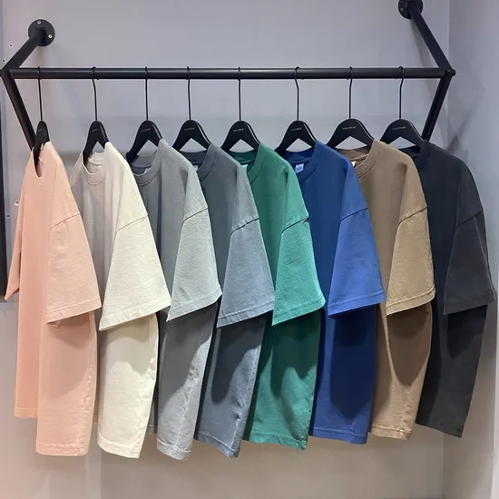 Cotton Washed Oversized Blank T-Shirt Supports Custom Logo Embroidery DTG Bulk Orders