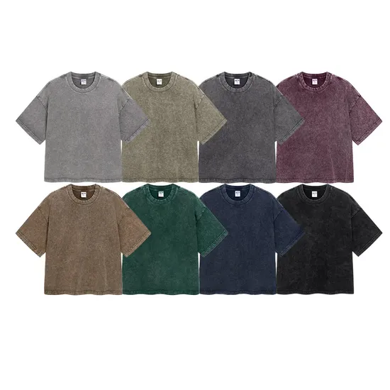Blank Speckled Washed Crew Neck T-Shirt Accept Custom Design DTG Print for Global Bulk Buyers