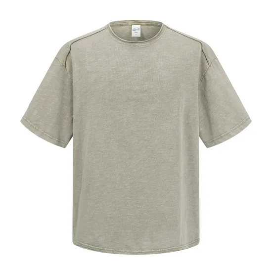 Premium Soft Pure Cotton Vintage Ribbed T-Shirts with Printed and Embroidered Custom Bulk Order