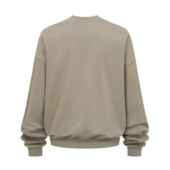 Heavyweight Cotton Extra Long Sleeve Crewneck Sweatshirt Custom Logo Dtf Embroidery Bulk Wholesale