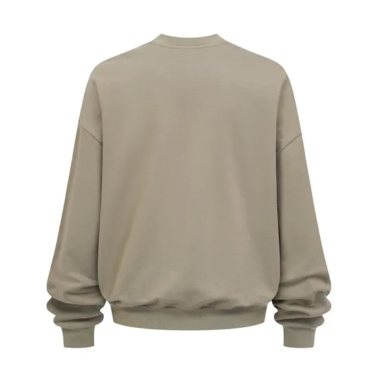 Heavyweight Cotton Extra Long Sleeve Crewneck Sweatshirt Custom Logo Dtf Embroidery Bulk Wholesale