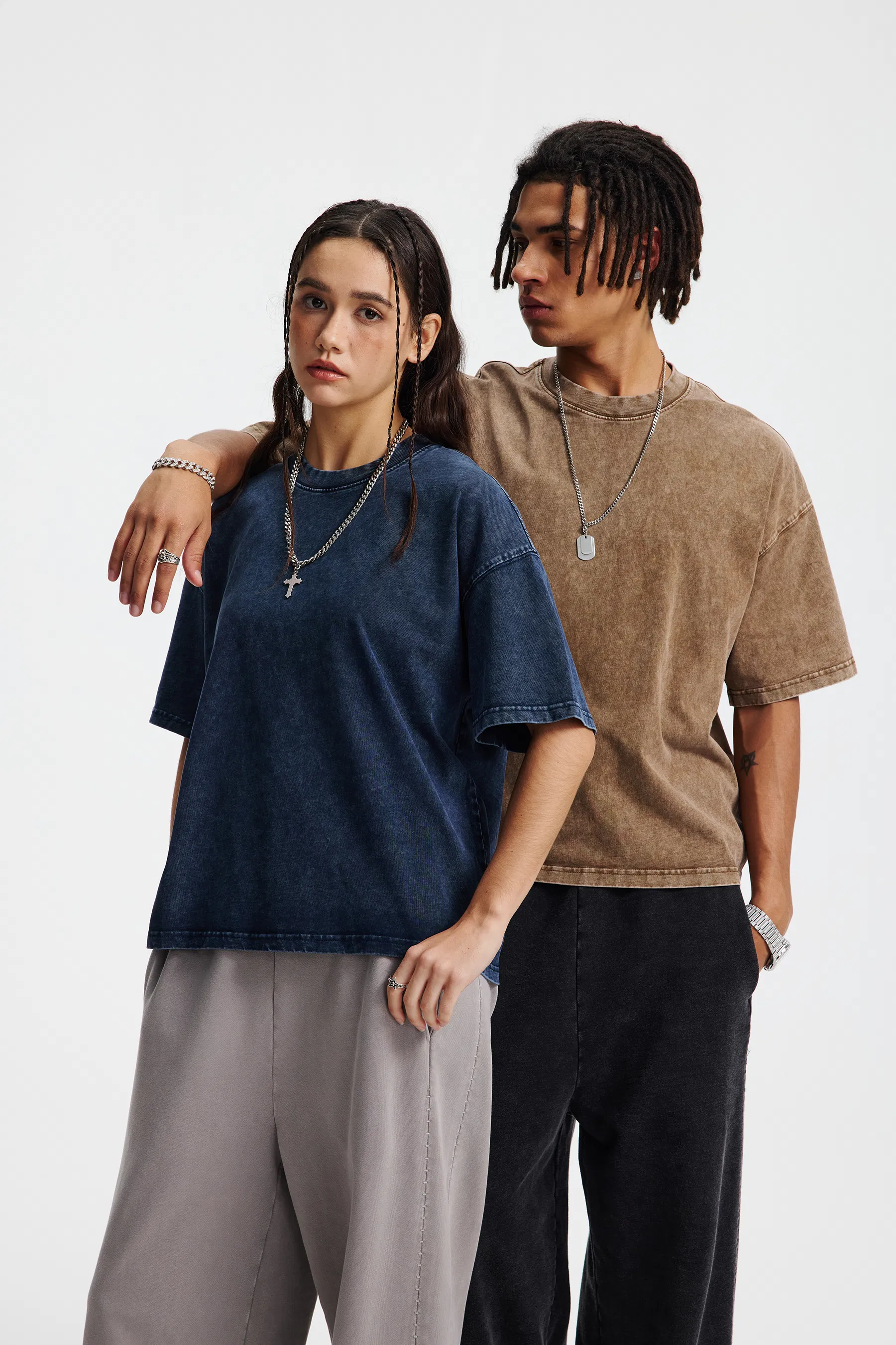 Breathable Pure Cotton Loose Tee Allows Custom Logo for Small Bulk Wholesale Deal
