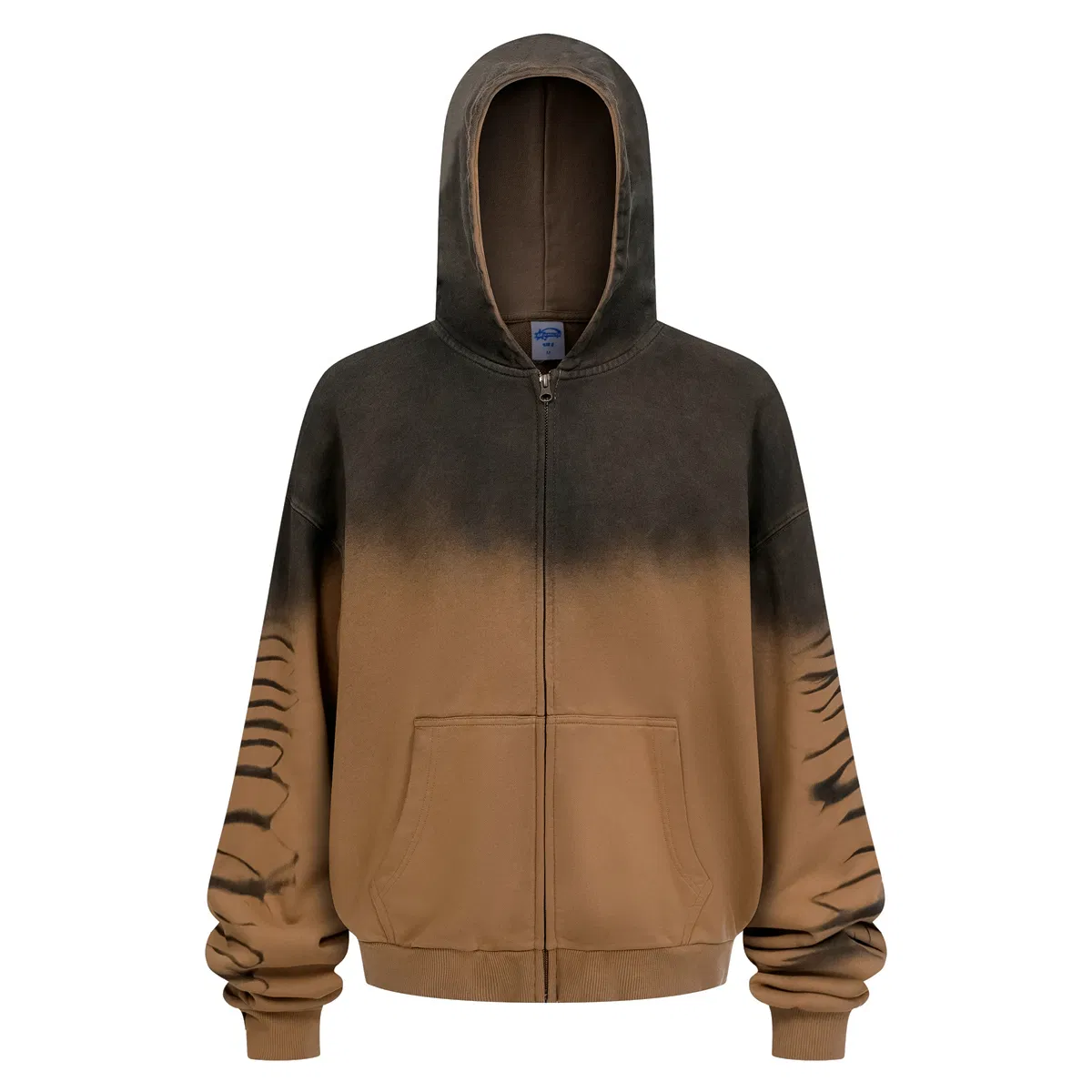 Heavyweight Gradient Cotton Zip Hoodie Custom Embroidery Logo Bulk Apparel