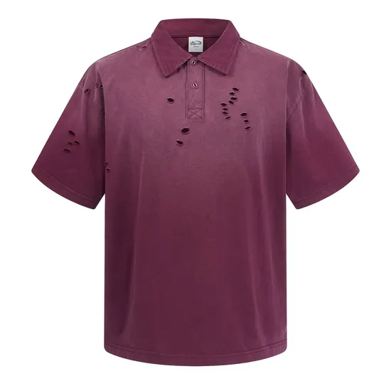 Classic Distressed American Street Polo Custom Graphic DTG Embroidery Apparel Bulk