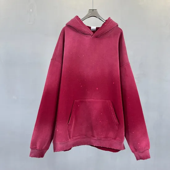 All Season Splatter Washed Hoodie Custom Logo Print Bulk Brand Cooperation