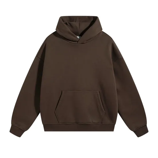 Fleece Lined No Drawstring Thick Hoodie 12 Colors Custom Logo Wholesale Service