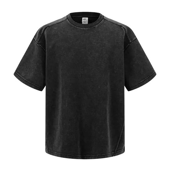 Classic Plain Retro Cotton Tee Custom Graphic DTG Embroidery Apparel Bulk OEM Supplier Service