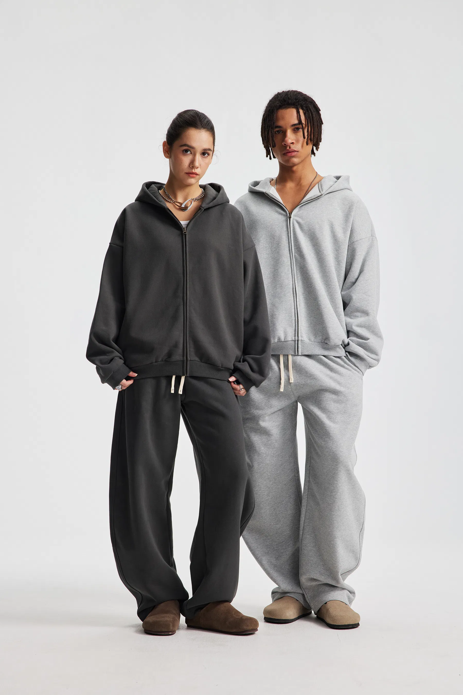 Fleece Lined Soft Warm Zip Hoodie Side Pocket Custom Logo Embroidery DTG Bulk Wholesale