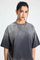 Vintage Stone Wash Spray Dyed Cotton Tee Support Brand Customization Embroidery and Digital Printing Service