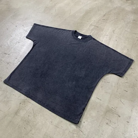Multi-Size Loose Washed Pure Cotton Tee Customized Design DTG Embroidery for Reseller Bulk Purchase Needs