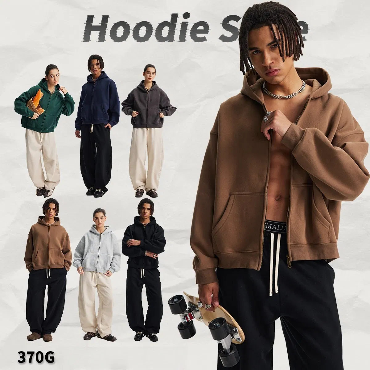 Premium Pure Cotton Zip Hoodie Support Custom Logo Embroidery Dtf Print Bulk Wholesale