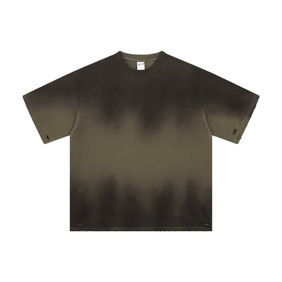 Vintage Ombre Cotton T-Shirt Accepts DTG Print Personal Custom Graphic Design