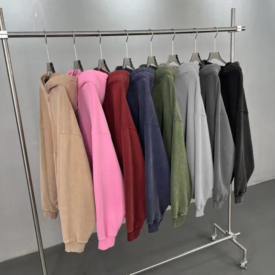 Autumn Winter Casual Boxy Zip Front Hoodie Custom Logo Print Bulk Brand Cooperation