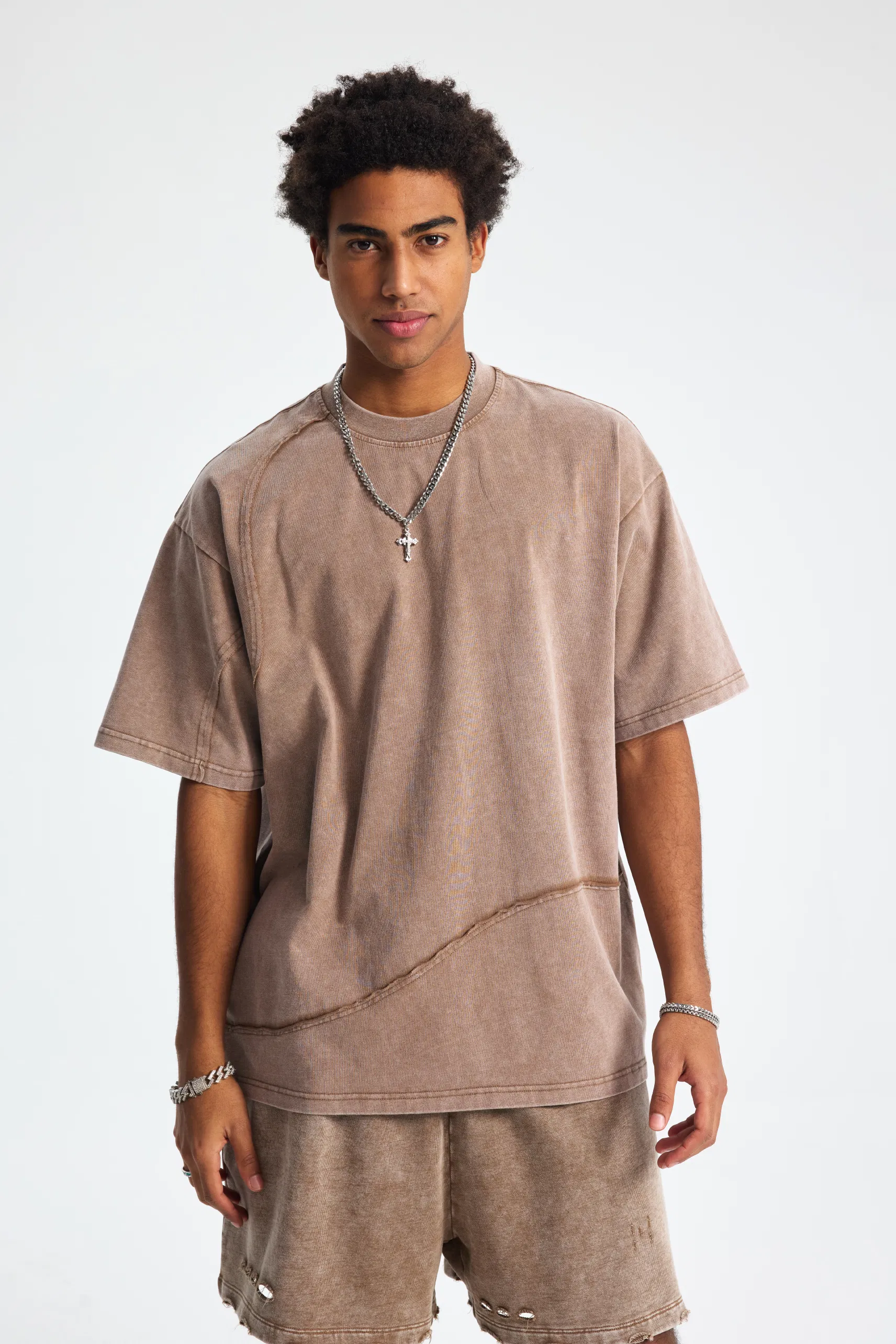 Oversized Cotton Blank T-Shirt Supports Custom Logo Embroidery DTG Printing Batch Custom