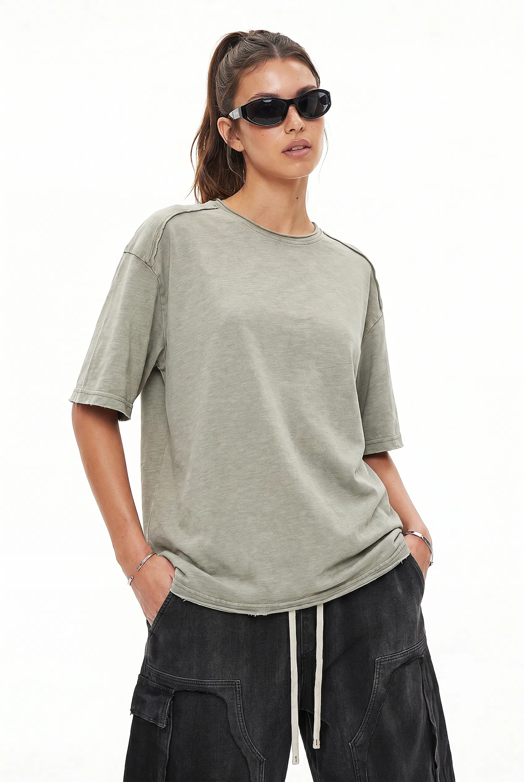 Wholesale Retro Cotton T-Shirt for Custom Brand Logo Merchandise Development Sale