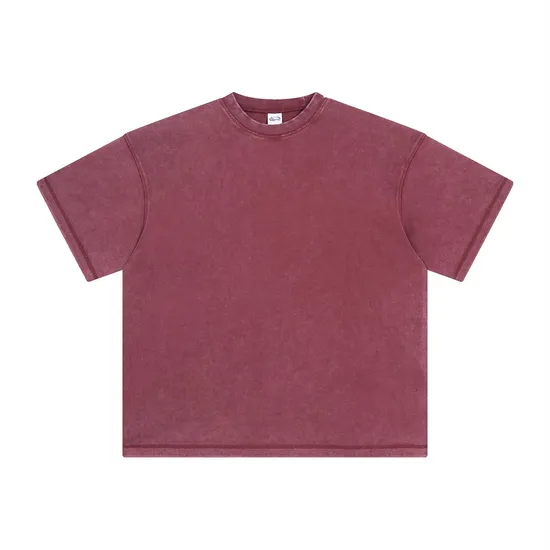Pigment Washed Blank T-Shirt Supports Custom Logo Embroidery DTG Bulk Orders