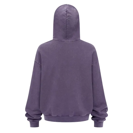 Soft Washed Wax Dyed Hoodie DIY Custom Artwork Embroidery Bulk in Stock