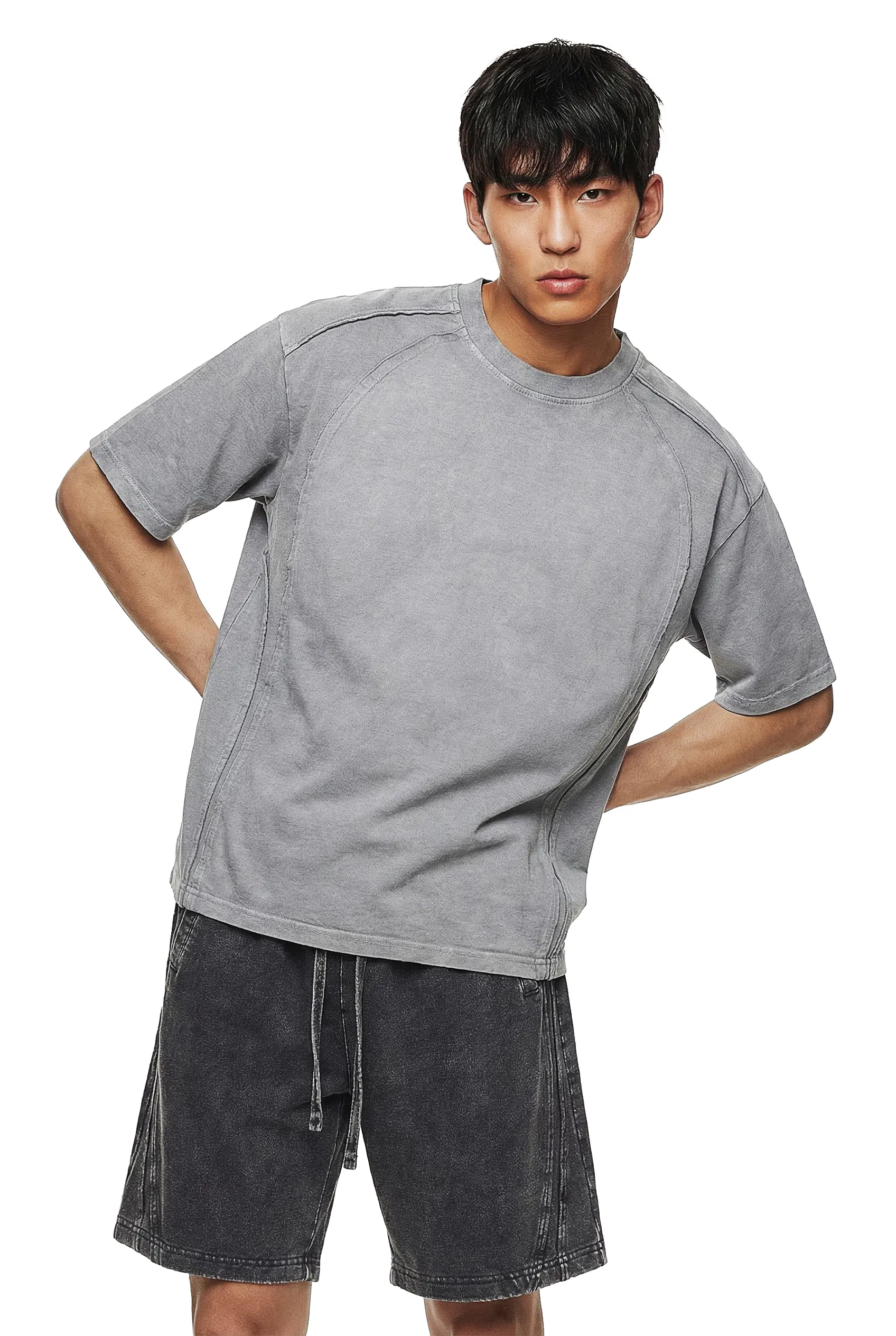Premium Vintage Washed Cotton Blank Tee Fits Custom Embroidery and Direct-to-Garment Printing Process