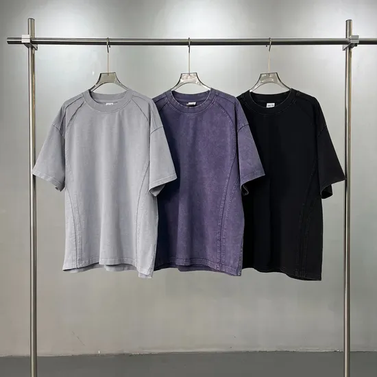Premium Vintage Washed Cotton Blank Tee Fits Custom Embroidery and Direct-to-Garment Printing Process