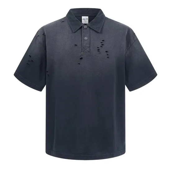 Classic Distressed American Street Polo Custom Graphic DTG Embroidery Apparel Bulk