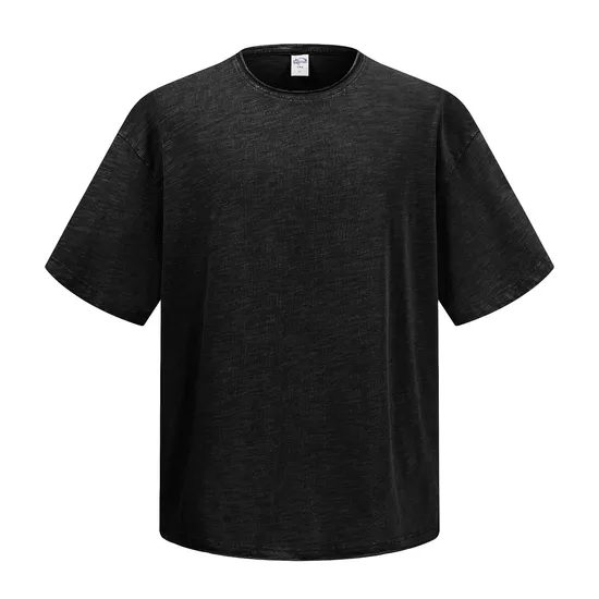 Blank Solid Color Cotton T-Shirt Accept Custom Design DTG Print for Global Bulk Clothing Buyers