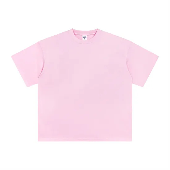 Oversize Minimal Loose Pure Cotton Tee Support Custom Logo Embroidery DTG Bulk Wholesale Order