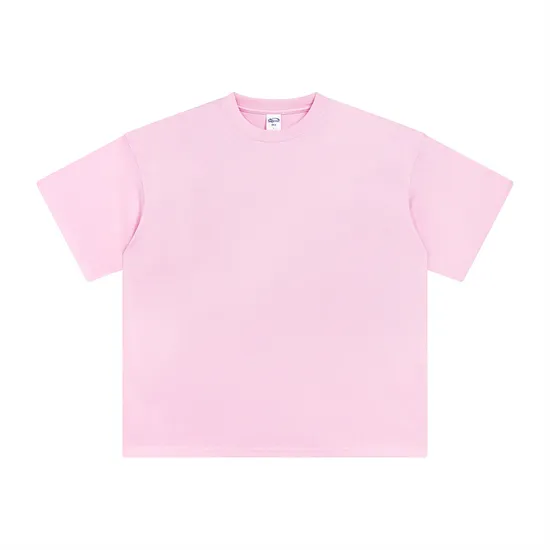 Oversize Minimal Loose Pure Cotton Tee Support Custom Logo Embroidery DTG Bulk Wholesale Order