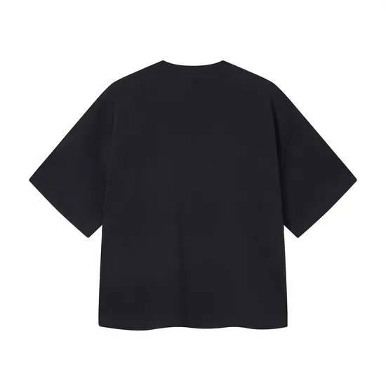 Drop Shoulder Unisex Casual Pure Cotton Tee Custom Art Embroidery DTG Large Quantity Wholesale Supply