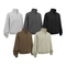 Soft Oversized Stand Collar Zip Jacket DIY Custom Artwork Embroidery Bulk in Stock