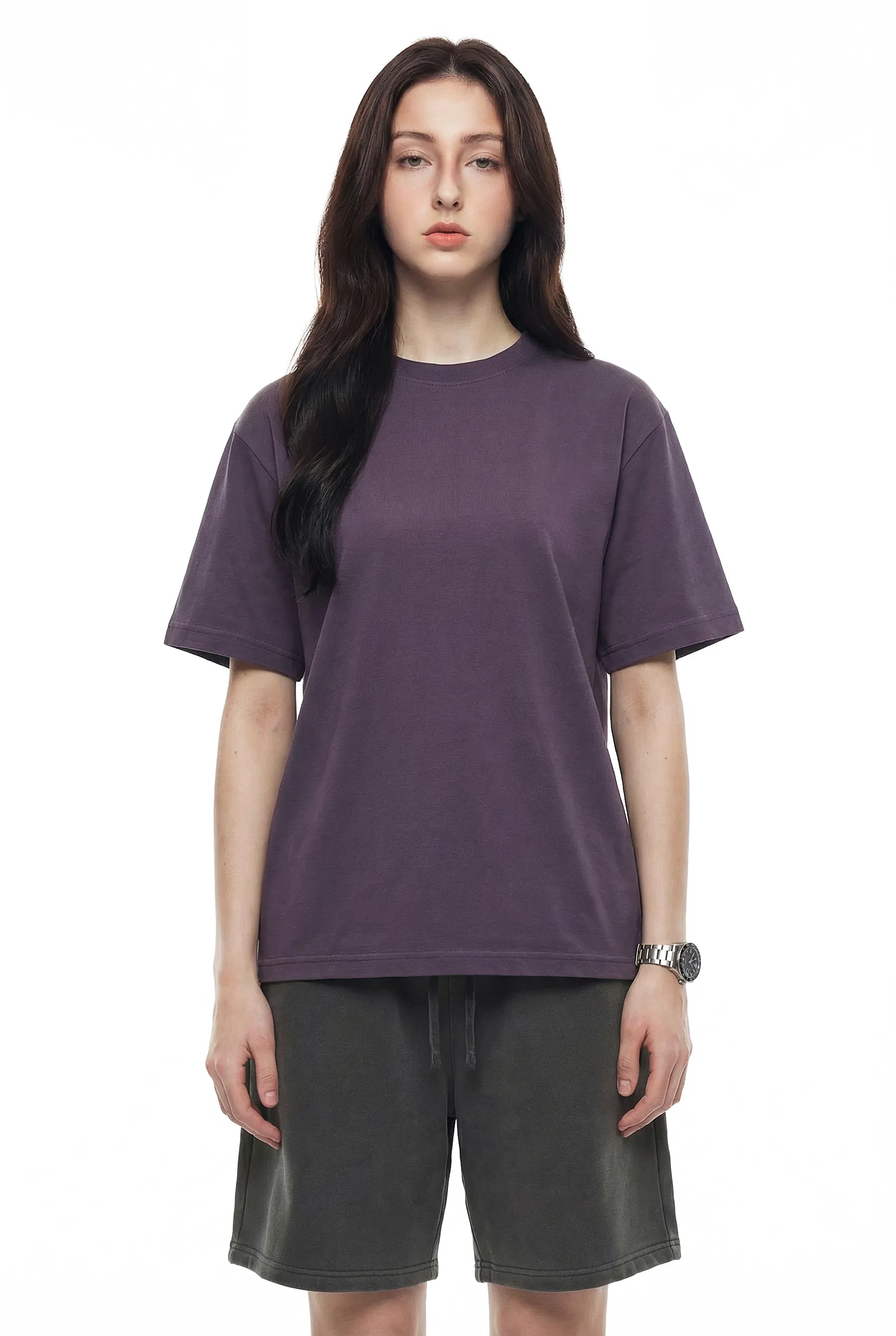Drop Shoulder Unisex High Street Tee Custom Art Embroidery DTG Large Quantity Wholesale Supply