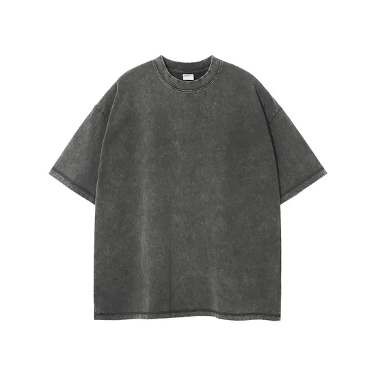 Breathable Thick Pure Cotton Vintage Washed Top Make Custom Brand Logo DTG Embroidery Wholesale Service