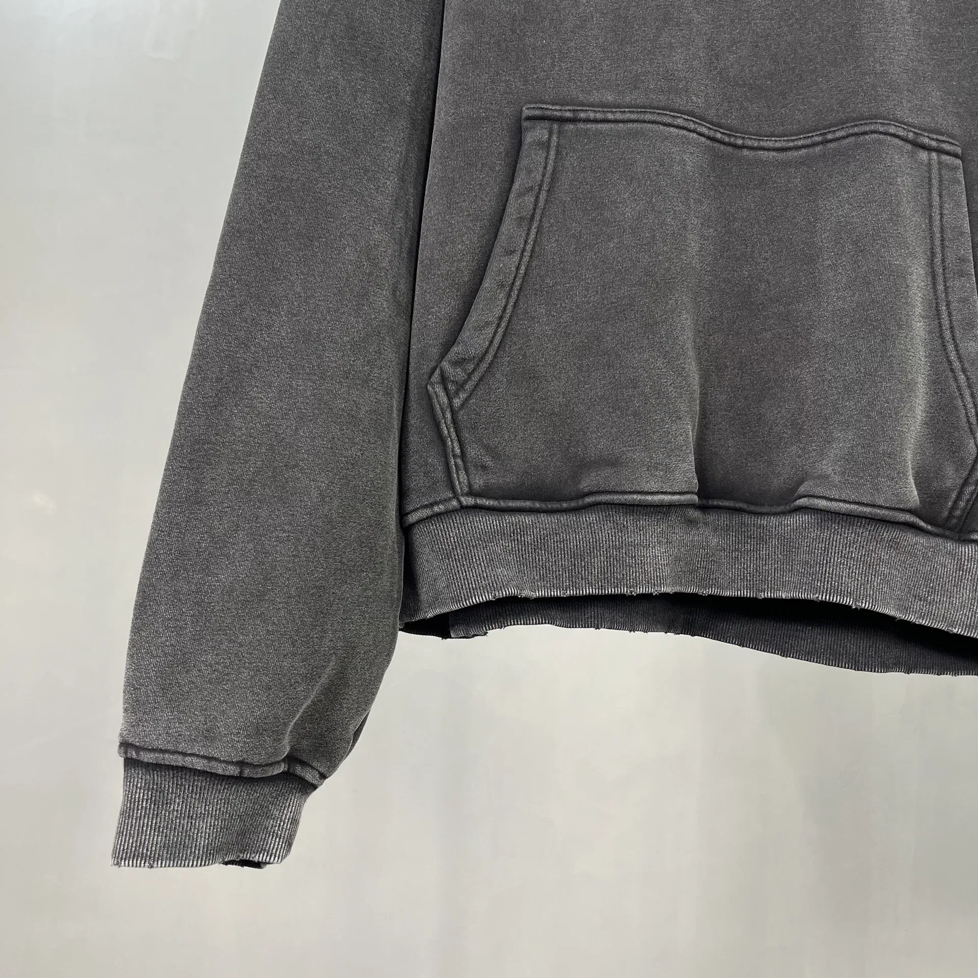 Button Collar Batik Washed Cotton Hoodie Custom Logo Embroidery DTG Bulk Wholesale Supply