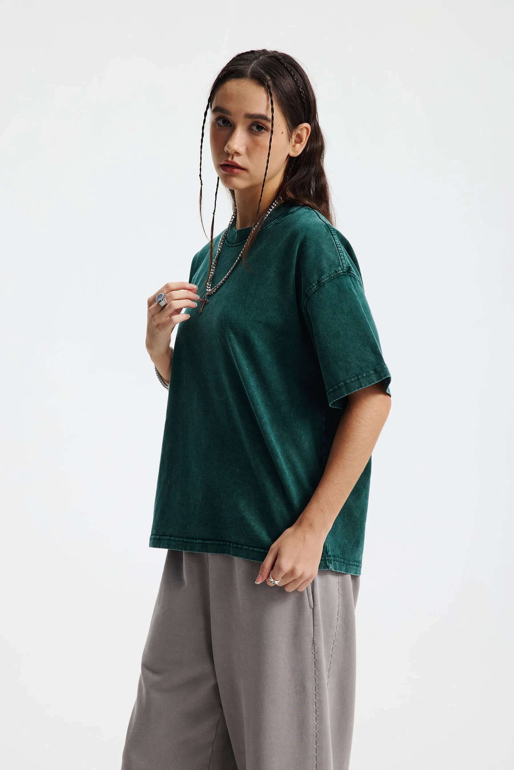 Breathable Pure Cotton Loose Tee Allows Custom Logo for Small Bulk Wholesale Deal