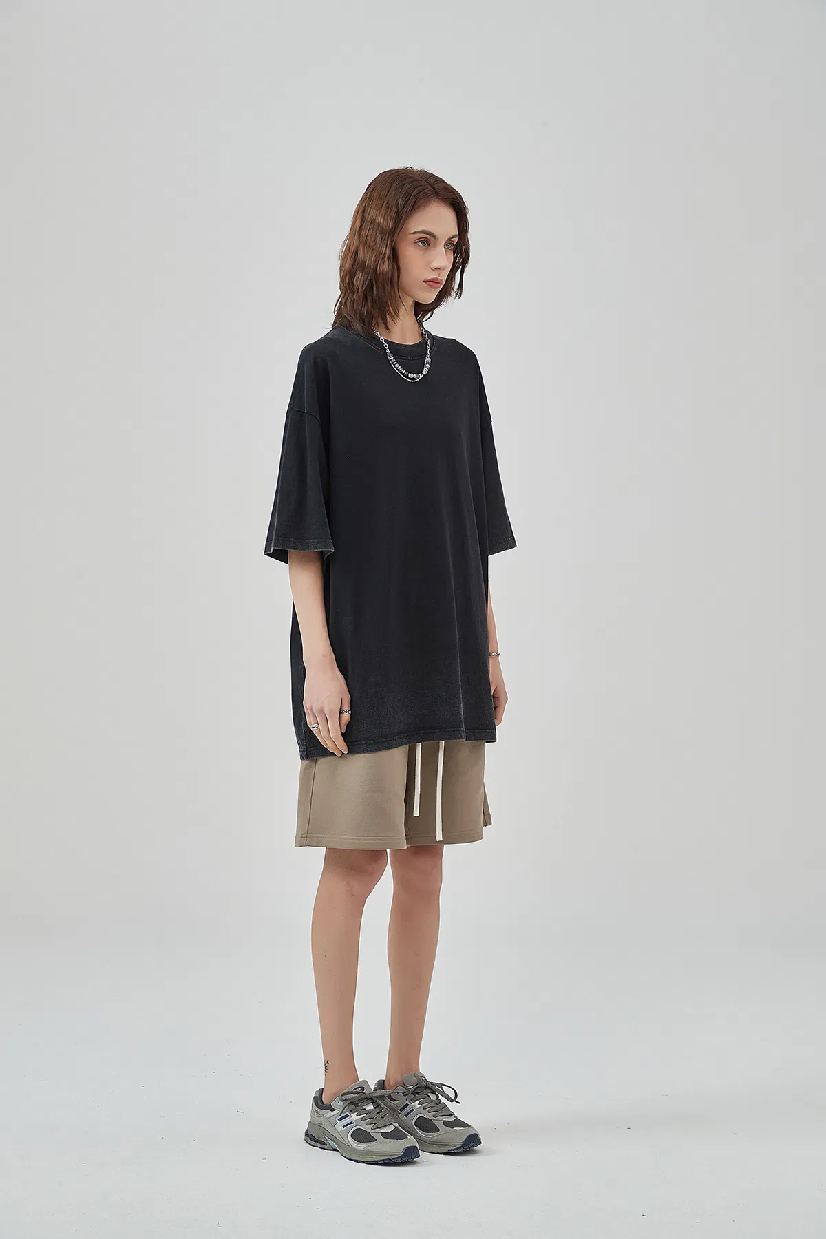 Cotton Oversized Blank T-Shirt Supports Custom Logo Embroidery DTG Bulk Orders